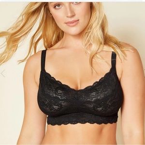 Cosabella Never Say Never Curvy Sweetie Hook & Eye Bralette in Black Size XL